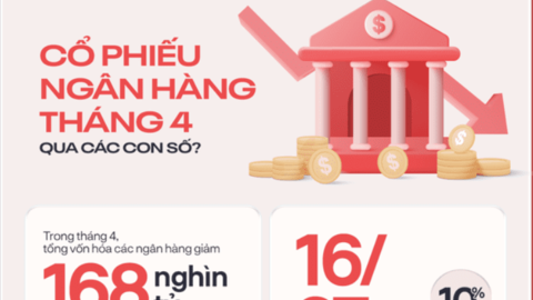 [Infographic] Cổ phiếu ngân hàng tháng 4 qua các con số