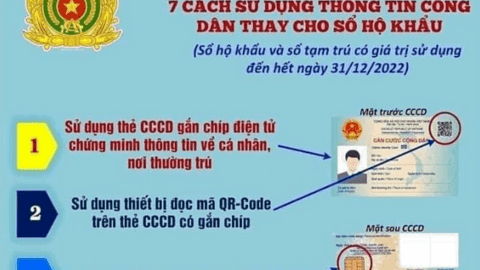 Công an TP Hà Nội hướng dẫn sử dụng thông tin công dân thay sổ hộ khẩu