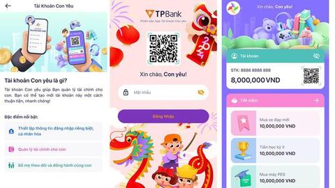 Số hóa “heo đất” của các bé lên App TPBank với Tài khoản Con yêu