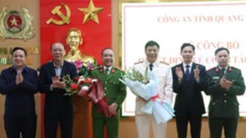 Điều động nhiều vị trí cán bộ chủ chốt tại công an 2 tỉnh