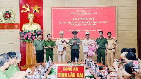 Công bố quyết định điều động, bổ nhiệm cán bộ công an tỉnh Lào Cai