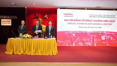 ĐHĐCĐ Viettel Construction (CTR): Mục tiêu đến 2030 đạt tối thiểu 30.000 trạm BTS, đón đầu phủ sóng 5G