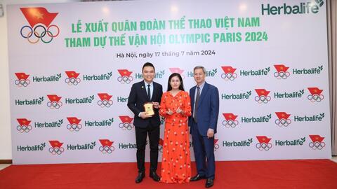 Herbalife đồng hành tổ chức lễ xuất quân Đoàn Thể thao Việt Nam tham dự Olympic Paris