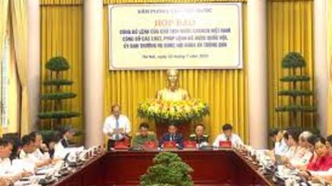 Công bố lệnh của Chủ tịch nước về các luật và pháp lệnh