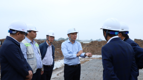 Lãnh đạo EVN kiểm tra công tác thi công đường dây 500kV Nhà máy Nhiệt điện Nam Định 1 – Phố Nối