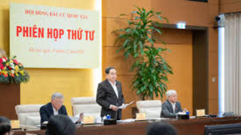 Chủ tịch Quốc hội Trần Thanh Mẫn chủ trì Phiên họp thứ tư Hội đồng Bầu cử quốc gia