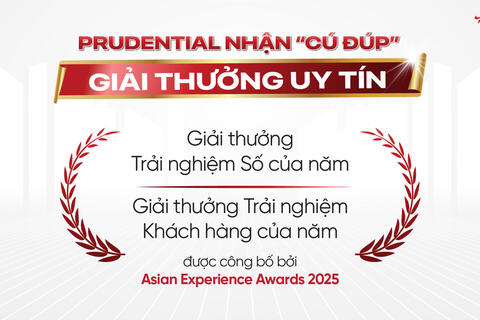 Prudential Việt Nam nhận “cú đúp” giải thưởng tại Asian Experience Awards 2025