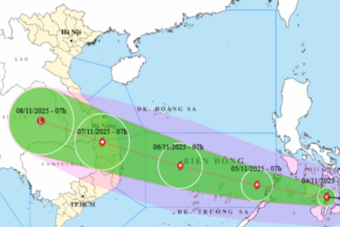 Trong 24 giờ tới, bão Kalmaegi sẽ vào Biển Đông, trở thành cơn bão số 13 của năm 2025