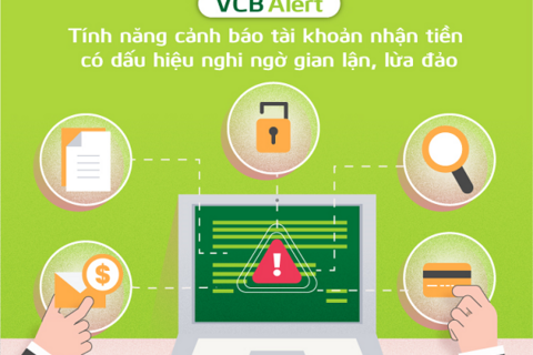 Vietcombank mở rộng tính năng cảnh báo gian lận, lừa đảo