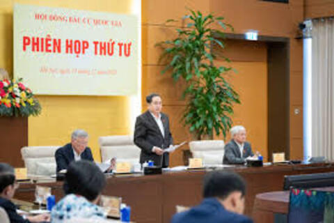 Chủ tịch Quốc hội Trần Thanh Mẫn chủ trì Phiên họp thứ tư Hội đồng Bầu cử quốc gia