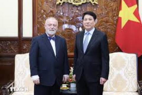 Chủ tịch nước Lương Cường tiếp Đại sứ Cộng hoà Séc đến chào từ biệt