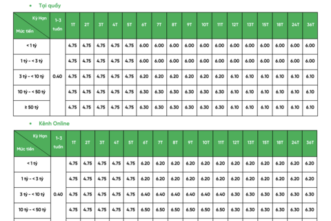 Lãi suất ngân hàng VPBank tháng 2/2026: Tiếp tục niêm yết kịch trần kỳ hạn ngắn, gửi 6 tháng hưởng lãi cao hơn 12 tháng