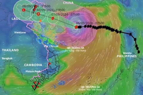 Xóa tên bão Yagi, thay bằng Tomo