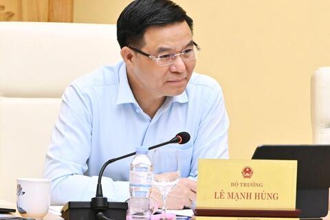 Bộ trưởng Lê Mạnh Hùng làm việc với các đơn vị về hội nhập kinh tế quốc tế