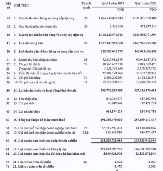 Đầu tư Sài Gòn VRG (SIP): Quý 1 lãi 235 tỷ đồng tăng 13% so với cùng kỳ - Ảnh 2.