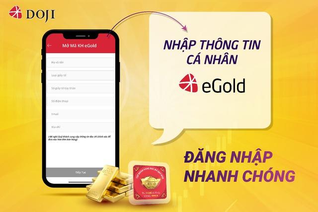 Hệ thống mua bán vàng vật chất trực tuyến eGold ra mắt tính năng mới - Ảnh 1.