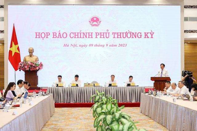 CẬP NHẬT: Họp báo Chính phủ thường kỳ tháng 8/2023 - Ảnh 1.