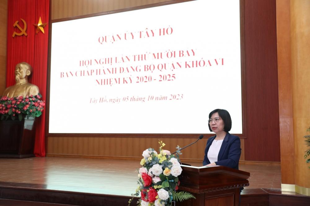 Bí thư Quận ủy, Chủ tịch HĐND quận Lê Thị Thu Hằng
