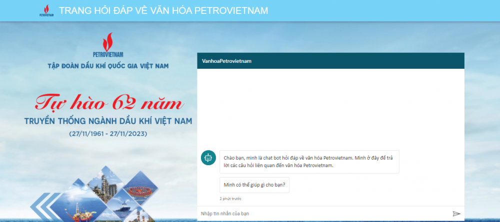 Hỏi đáp về Sổ tay văn hóa Petrovietnam - Ứng dụng AI đầu tiên trong lĩnh vực văn hóa doanh nghiệp
