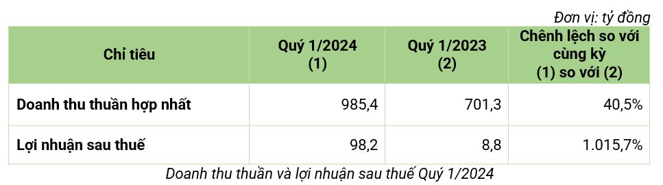 Bamboo Capital đạt doanh thu 985 tỷ đồng trong quý 1/2024, mảng năng lượng tái tạo đóng góp lớn- Ảnh 1.