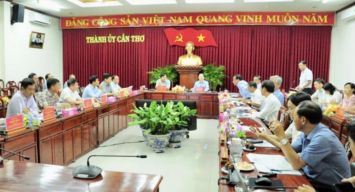 Quang cảnh buổi làm việc  - Ảnh: Ngân Nga. Cần Thơ