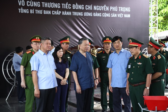 Chủ tịch nước Tô Lâm kiểm tra công tác chuẩn bị Lễ tang Tổng Bí thư Nguyễn Phú Trọng- Ảnh 4.