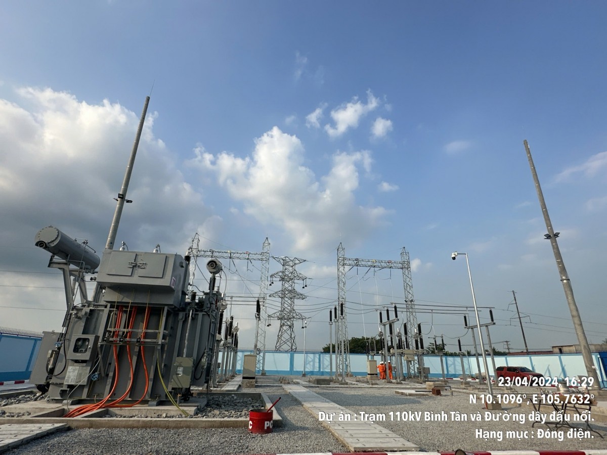 EVNSPC đưa vào vận hành nhiều công trình lưới điện 110kV trong 9 tháng năm 2024