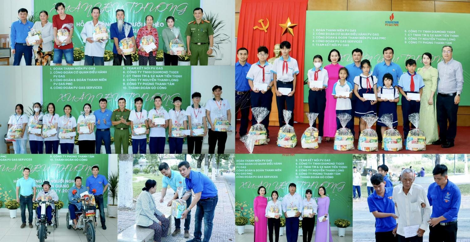 CLB Tấm lòng vàng PV GAS PIPE tiếp tục các chương trình tặng quà, sẻ chia yêu thương đến các hộ dân có hoàn cảnh khó khăn trên địa bàn tỉnh Tiền Giang