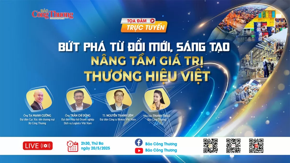 Sắp diễn ra tọa đàm 'Bứt phá từ đổi mới sáng tạo: Nâng tầm giá trị thương hiệu Việt'