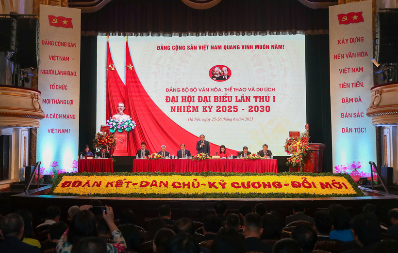 Đại hội đại biểu Đảng bộ Bộ Văn hóa, Thể thao và Du lịch lần thứ I, nhiệm kỳ 2025 - 2030. Ảnh: Nam Nguyễn