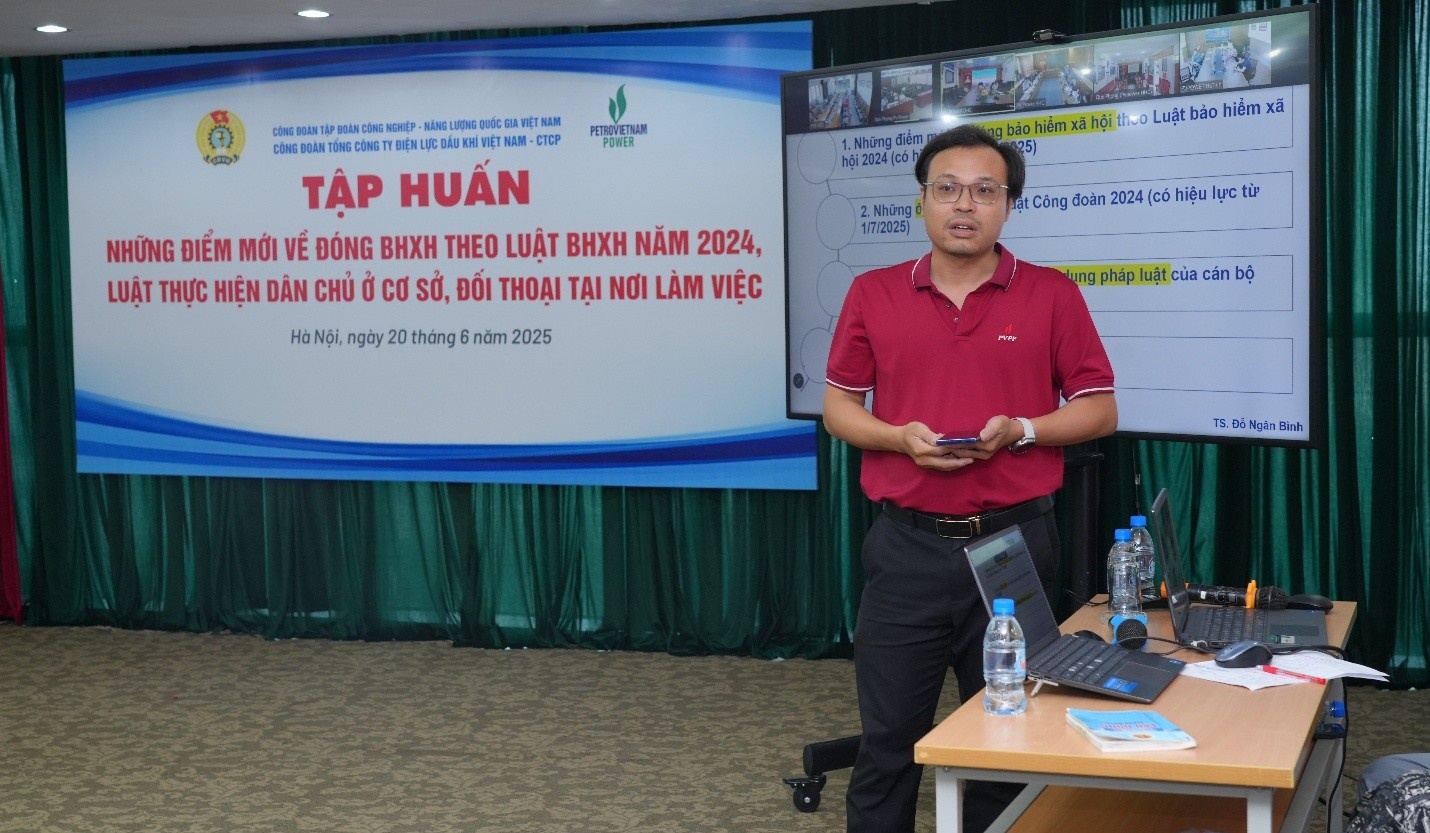 Công đoàn PV Power tổ chức tập huấn về điều Luật sửa đổi và nâng cao kỹ năng cho cán bộ công đoàn cơ sở Công đoàn PV Power tổ chức tập huấn về điều Luật sửa đổi và nâng cao kỹ năng cho cán bộ công đoàn cơ sở