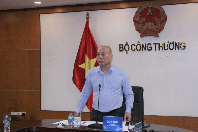 Ông Vũ Bá Phú - Cục trưởng Cục Xúc tiến thương mại (Bộ Công Thương) phát biểu khai mạc. Ảnh: Phương Cúc