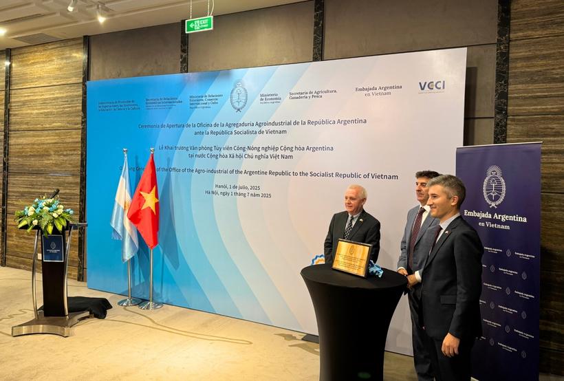 Lễ khai trương Văn phòng chuyên trách Công - Nông nghiệp của Argentina tại Việt Nam. Ảnh: Hoa Quỳnh