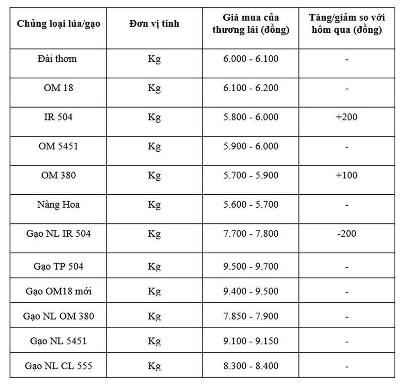 Bảng giá giá mang tính tham khảo.
