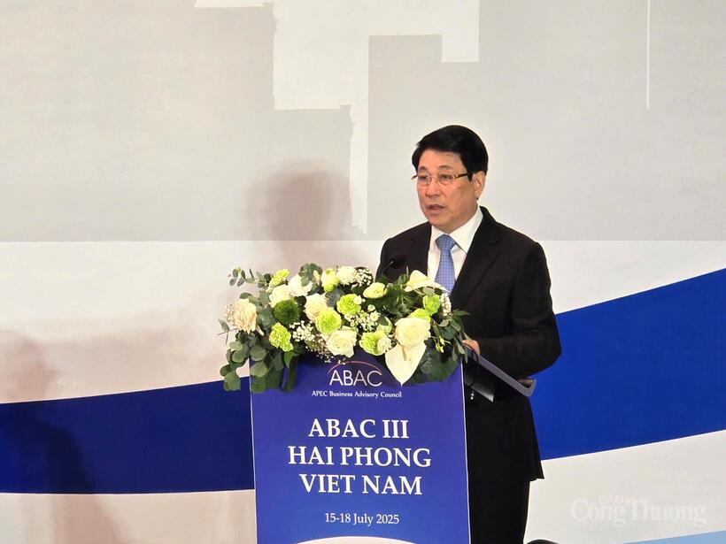 Chủ tịch nước Lương Cường phát biểu tại Kỳ họp lần thứ 3 năm 2025 của Hội đồng Tư vấn Kinh doanh APEC 2025 (ABAC 3)