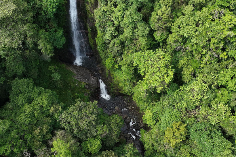 Lãnh đạo UBND xã Kon Plông (tỉnh Quảng Ngãi) cho biết, địa phương vừa phát hiện thêm 2 thác nước mới với vẻ đẹp hoang sơ. Từ thông tin người dân cung cấp, xã đã tổ chức đoàn khảo sát hai thác nước mới. Ảnh: UBND xã Kon Plông