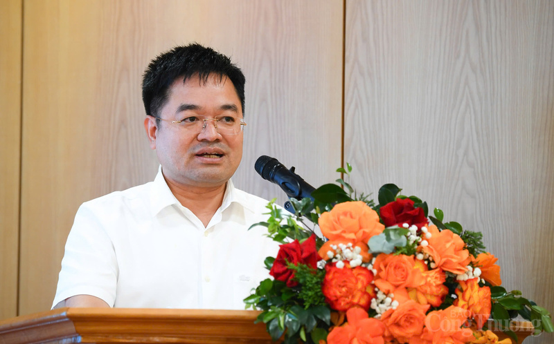 Ông Nguyễn Văn Minh, Tổng Biên tập Báo Công Thương phát biểu tại Lễ ký kết.
