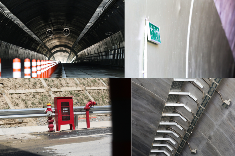 Những hạng mục như đèn chiếu sáng, giải phân cách, chỉ dẫn,… đã hoàn thành