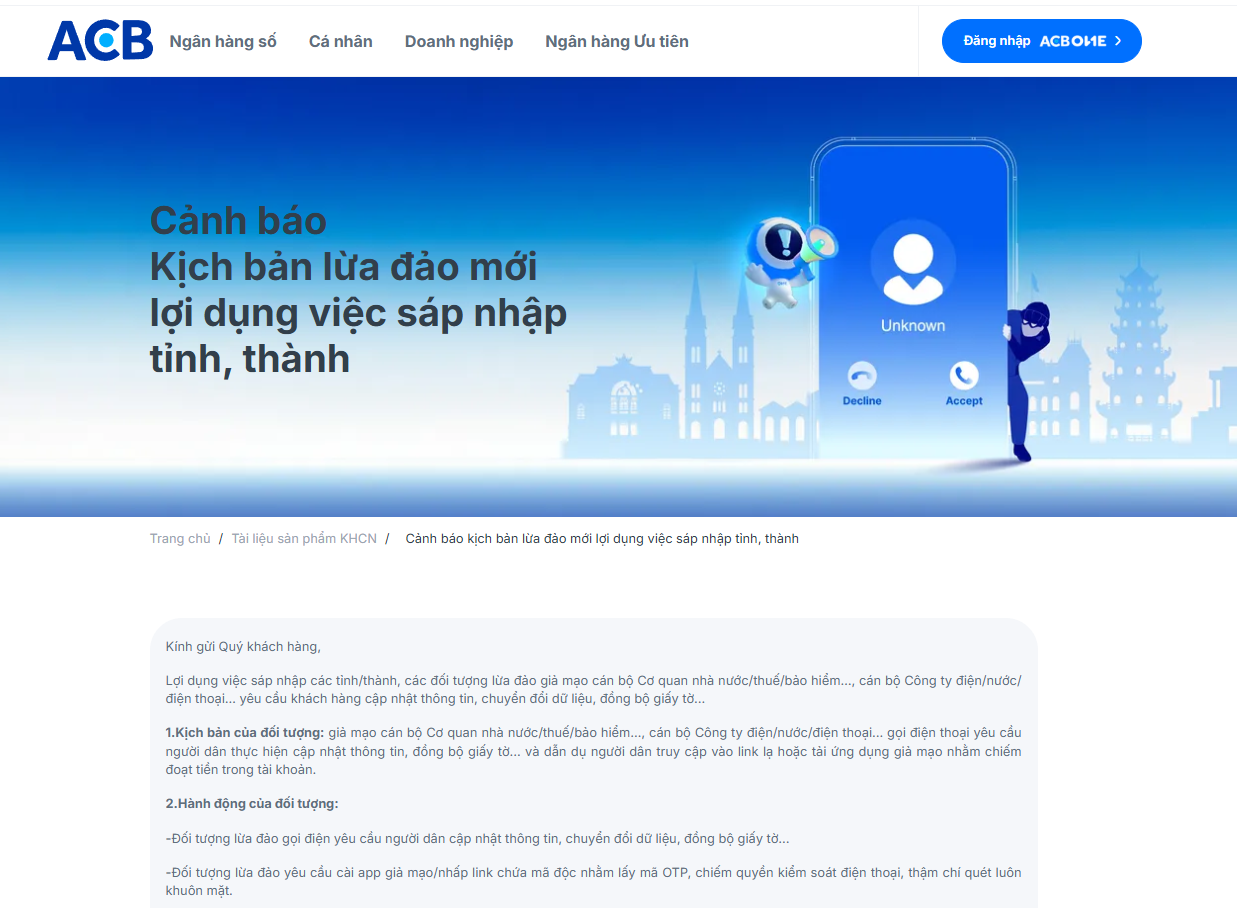 ACB chủ động ngăn chặn hơn 20.000 vụ lừa đảo trong 6 tháng đầu năm 2025- Ảnh 4. ACB chủ động ngăn chặn hơn 20.000 vụ lừa đảo trong 6 tháng đầu năm 2025- Ảnh 4.