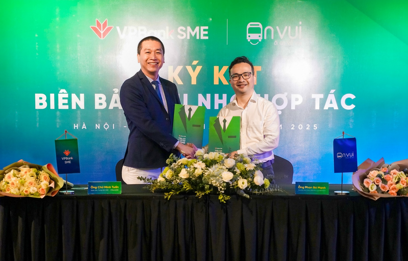 Đại diện VPBankSME và AN VUI tại Lễ ký kết biên bản ghi nhớ hợp tác