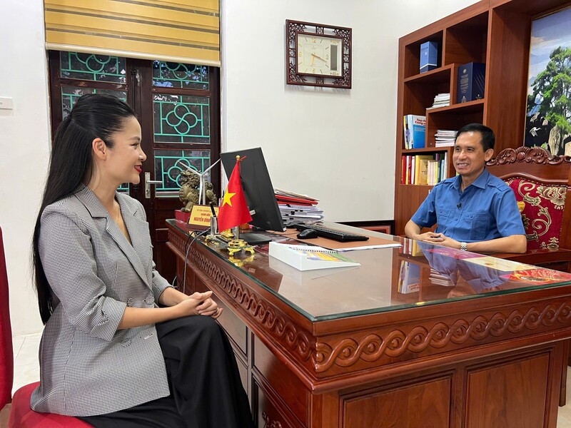 Phóng viên Báo Công Thương trao đổi với ông Nguyễn Đình Đại về sáng kiến Bộ Công Thương cử lãnh đạo trực tiếp hỗ trợ địa phương vận hành chính quyền hai cấp.