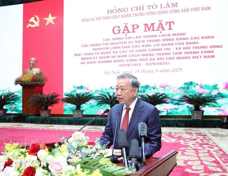 Tổng Bí thư Tô Lâm phát biểu. Ảnh: Thống Nhất/TTXVN