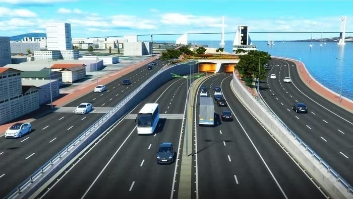 Phối cảnh mô phỏng công trình Hầm qua sông Hàn