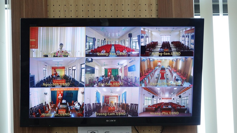 Hội nghị được kết nối trực tuyến đến 166 xã, phường trên địa bàn tỉnh Thanh Hóa