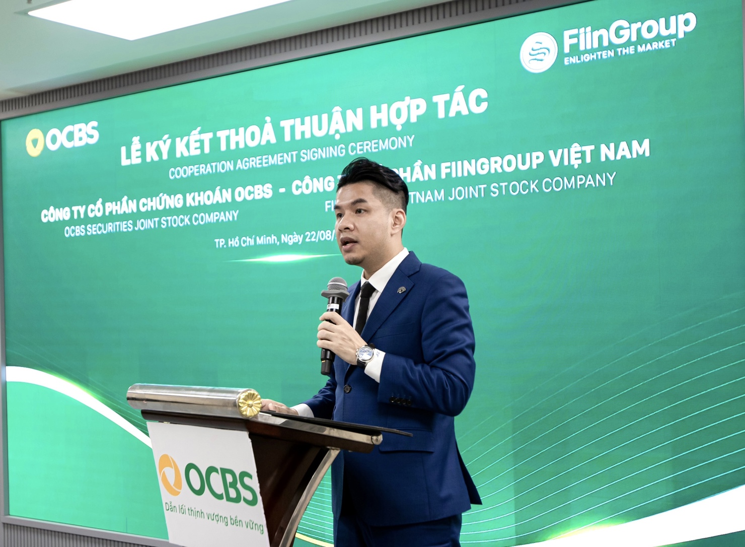 Ông Nguyễn Đức Quân Tùng phát biểu tại Lễ Ký kết.