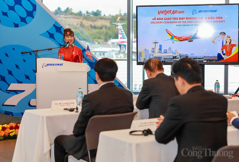 Tiến sĩ Nguyễn Thị Phương Thảo - Chủ tịch Vietjet chia sẻ, sự kiện này góp phần thúc đẩy thương mại song phương, là biểu tượng cho quan hệ Đối tác Chiến lược toàn diện Việt Nam - Hoa Kỳ.