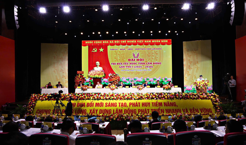 Quang cảnh Đại hội thi đua yêu nước tỉnh Lâm Đồng lần thứ I (2025 - 2030). Ảnh: Chính Thành