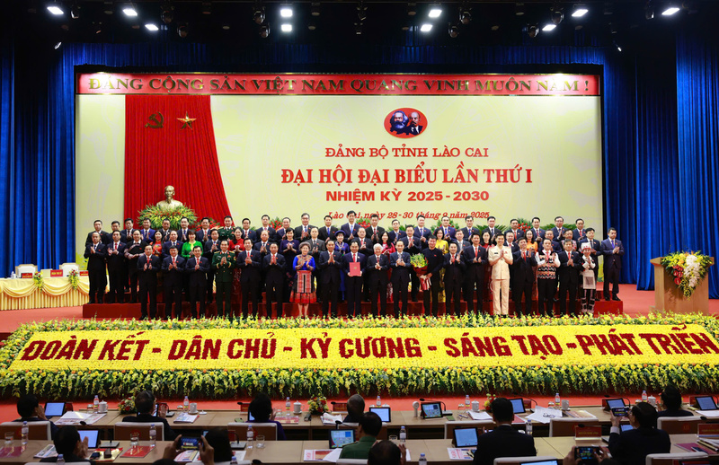 Phương châm hành động của Đại hội được xác định là “Đoàn kết – Dân chủ – Kỷ cương – Sáng tạo – Phát triển”. Ảnh: Báo Lào Cai