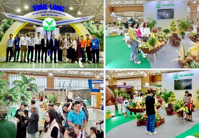 Các gian hàng sản phẩm OCOP tỉnh Vĩnh Long được trưng bày tại Hội chợ Mùa Thu lần thứ nhất - 2025