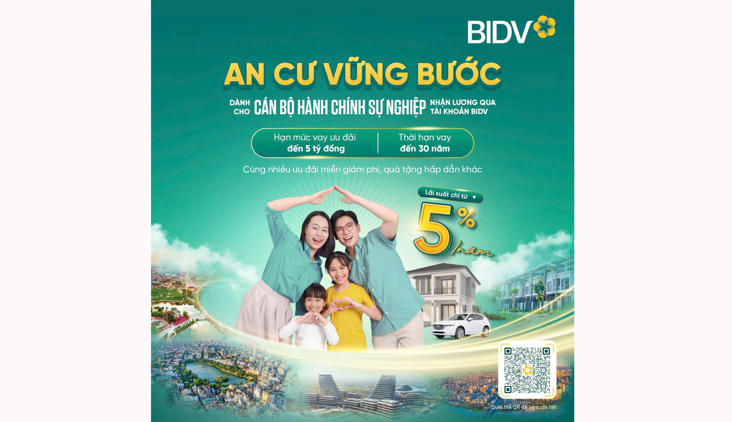 BIDV triển khai g&oacute;i vay ưu đ&atilde;i d&agrave;nh ri&ecirc;ng cho c&aacute;n bộ h&agrave;nh ch&iacute;nh sự nghiệp nhận lương qua t&agrave;i khoản BIDV